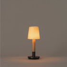 Santa & Cole Basica Minima Bateria Portable Table Lamp Parchment Shade