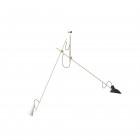 Astep VV Cinquanta Suspension Black and White Shades/Brass Structure