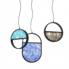 Collection of Blue and Grey Brokis Geometric LED Pendants