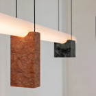 Close Up of Red Levanto Marble Lambert & Fils Isle 02 LED Suspension