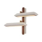 Bert Frank Rinato LED Double Wall Light Right Antique Brass White