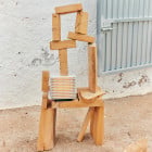 Santa & Cole Shiro Portable Lamp on Chair