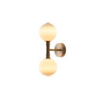 SkLO Stem 2x Wall / Ceiling Light White - Brushed Brass (on)