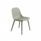 Muuto Fiber Sidechair Normal Shell - Dusty green/Dusty green