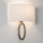 Astro Lima Wall Light Matt Nickel with White shade