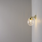 Original BTC Mini Globe Wall Light Brass/Seedy