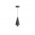 Petite Friture LED Cherry Pendant Small Black & Rainbow