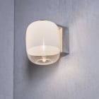 Prandina Gong W1 Wall Light in Glossy White / Chrome Structure