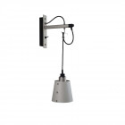 Buster + Punch Hooked Wall Light - Small, Stone & Steel