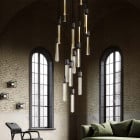 Buster & Punch Heavy Metal Chandelier 31.0 Classic Surface Smoked Bronze Suspension Smoked Bulb