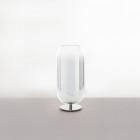 Artemide Gople Mini Table Lamp Silver with Silver Base