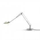 Luceplan Berenice 45 Table in Aluminium with Green Diffuser