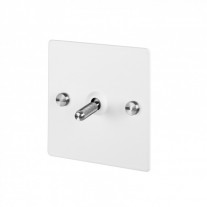 Buster + Punch 1G Toggle Switch White/Steel