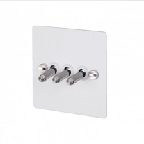Buster + Punch 3G Toggle Switch White/Steel
