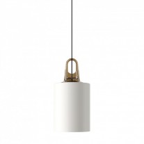 Lodes JIM Cylinder Pendant Honey Hook/Matte White 9010 Diffuser