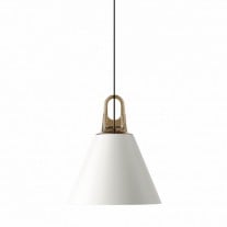 Lodes JIM Cone Pendant Honey Hook/Matte White 9010 Diffuser