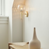 Nuura Miira Wall Light Brass/Optic Clear