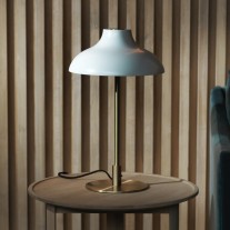 Rubn Bolero LED Table Lamp White Brass