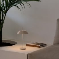 Vibia Mayfair Mini LED Portable Table Lamp Beige