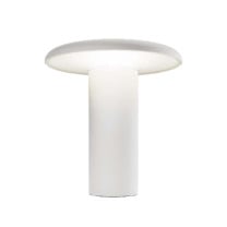 Artemide Takku LED Portable Table Lamp Painted White