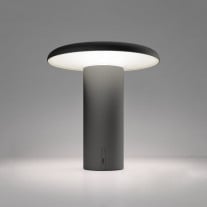 Artemide Takku LED Portable Table Lamp Painted Black