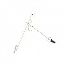 Astep VV Cinquanta Suspension Black and White Shades/Brass Structure