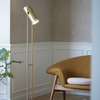 Warm Nordic Trombone Floor Lamp Brass