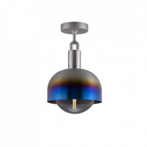 Buster + Punch Forked Globe & Shade Ceiling Light (Medium - Burnt Steel Smoked)