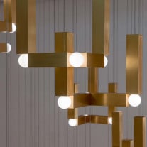 Close Up of Gold Lee Broom Vesper LED Suspension