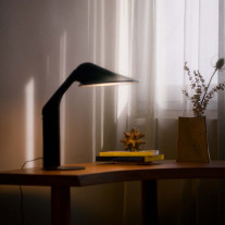 DCW editions Niwaki LED Table Lamp on Desk - Black