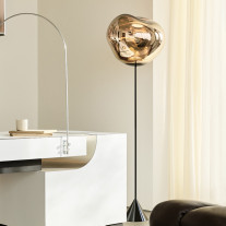 Tom Dixon Melt Cone Slim LED Floor Lamp - Gold