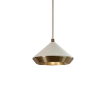 Bert Frank Shear Pendant XL Antique Brass Cream