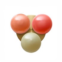 SkLO Dot 3x Wall/ Ceiling Light - Apricot/ Flamingo/ Light Beige/ Brass