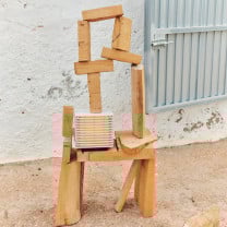 Santa & Cole Shiro Portable Lamp on Chair