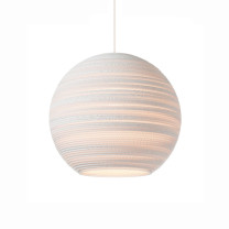 Graypants Scraplights Moon Pendant - Medium, White