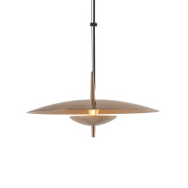 J. Adams & Co Luna LED Pendant 450 Travertine