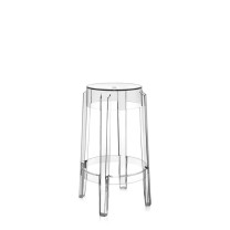 Kartell Charles Ghost Stool - Medium, Transparent