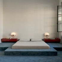 Verpan Wire Table Lamp Beside Bed