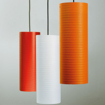 Karboxx Tube Pendant Light - Red, White and Orange fibreglass 30