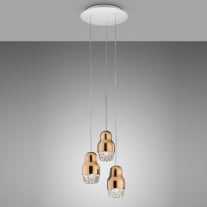 Axolight Fedora 3 Suspension Rose Gold