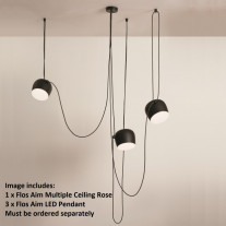 Flos Aim Multiple Ceiling Rose Black