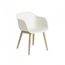 Muuto Fiber Armchair - Normal Shell Natural White/Oak