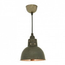 Original BTC Spun Reflector Pendant Weathered Copper/Polished Copper k Cord Grip