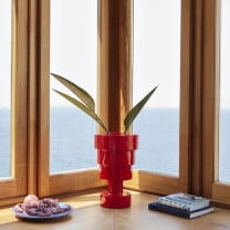 Red Kartell Sottsass Calice Vase