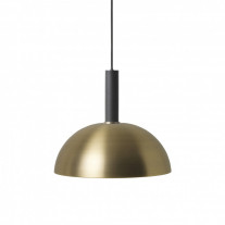 ferm LIVING Collect Pendant Dome High Black Socket with Brass Shade