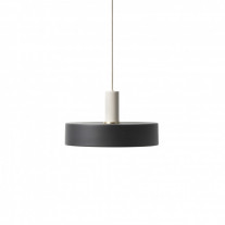 ferm LIVING Collect Pendant Record Low Light Grey Socket with Black Shade
