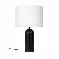 Gubi Gravity Table Lamp Black Marble White Shade (Large)