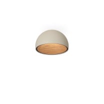 Vibia Duo Ceiling Dome LED Light Small Cream Walnut