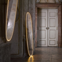 Flos La Plus Belle LED Mirror Brushed Gold