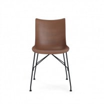 Kartell Smart Wood P/Wood Chair Basic Veneer Dark Wood Black